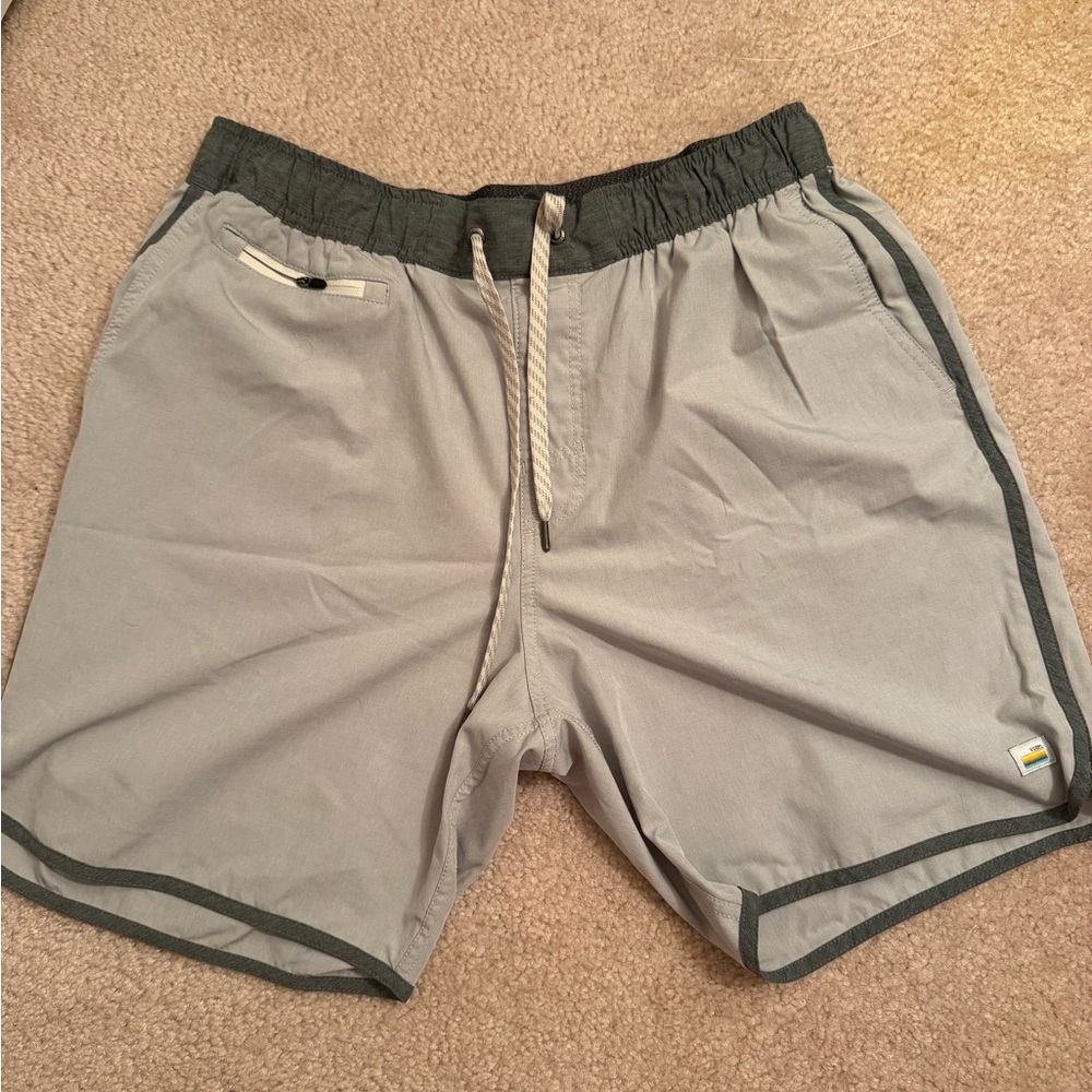 Vuori Charcoal and Light Gray Shorts